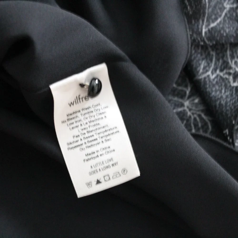 Wilfred Nazaire Fit and Flare Mini Dress Size 2 Black White Aritzia - Picture 6 of 7